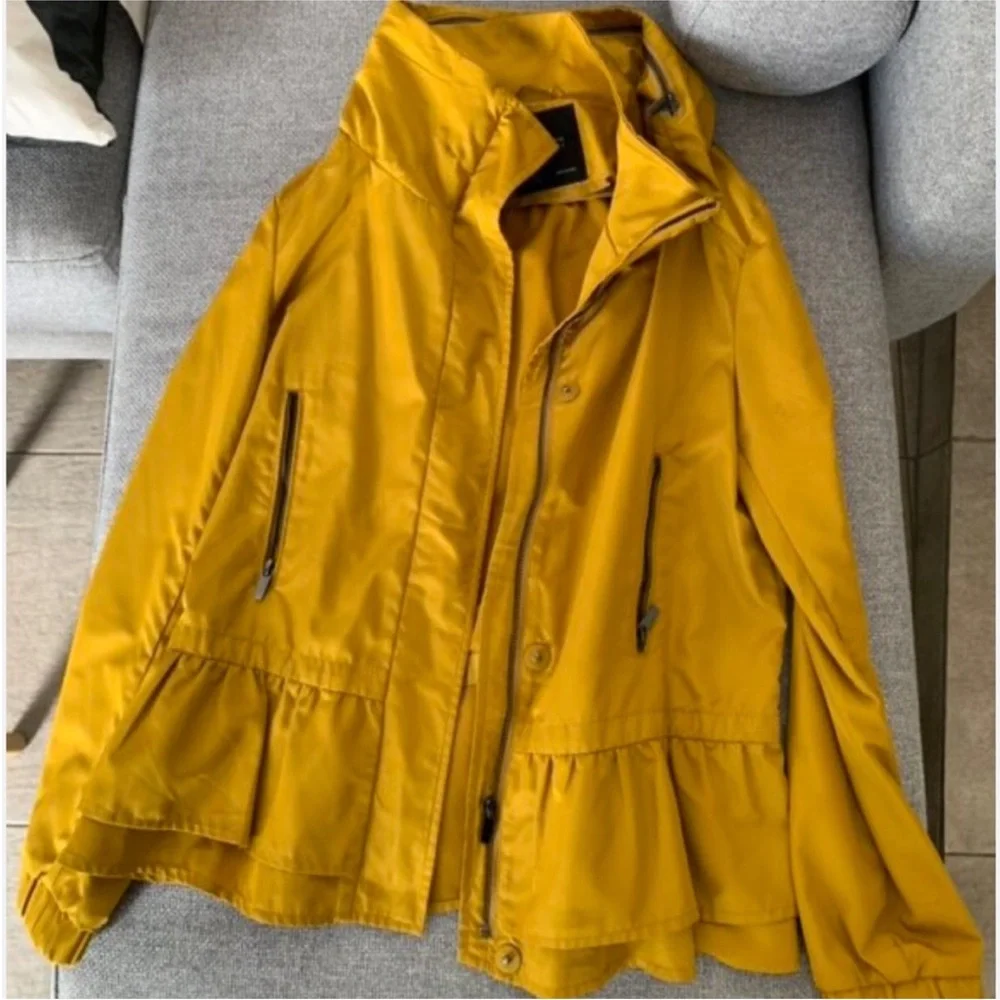 Zara Yellow Peplum Utility Jacket Size Small - Picture 11 of 12